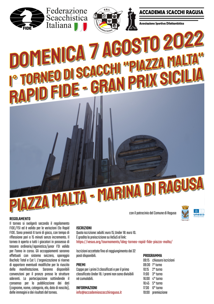 I° Torneo Rapid FIDE "Piazza Malta"